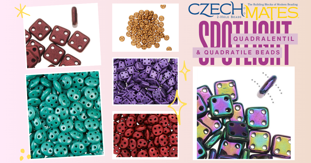 Product Spotlight: Czechmates QuadraTile and QuadraLentil Beads