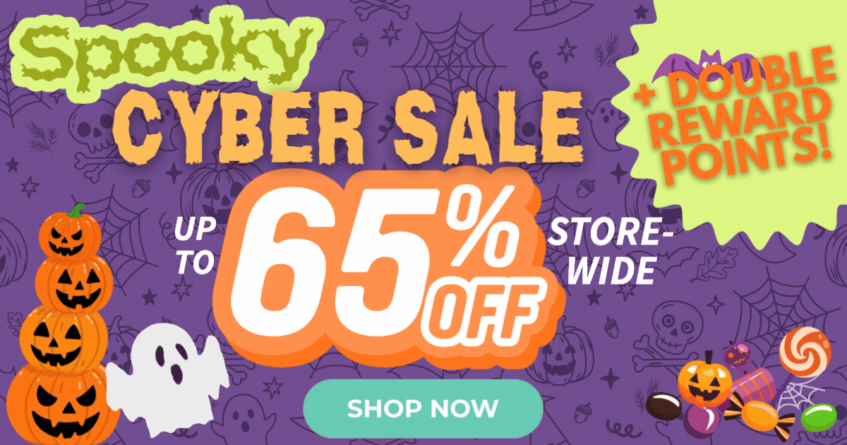 Spooky Cyber Sale Up to 65% OFF + DOUBLE POINTS