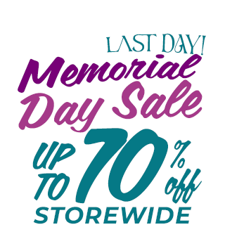 Last Day! Memorial Day Sale! Up to 70% OFF + Double Points