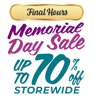 Final Hours! Memorial Day Sale! Up to 70% OFF + Double Points