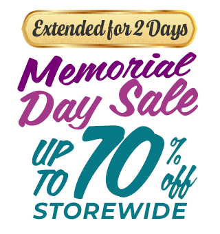 Sale Extended! Memorial Day Sale! Up to 70% OFF + Double Points