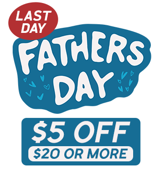 LAST DAY Fathers Day Deals! $5 off $20 or more + FREE SHIPPING
