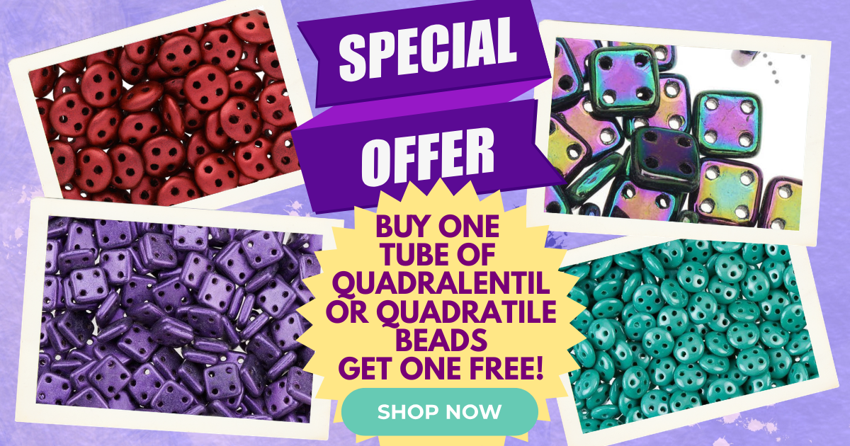 Buy One Tube of QuadraTile or QuadraLentil Beads Get One FREE
