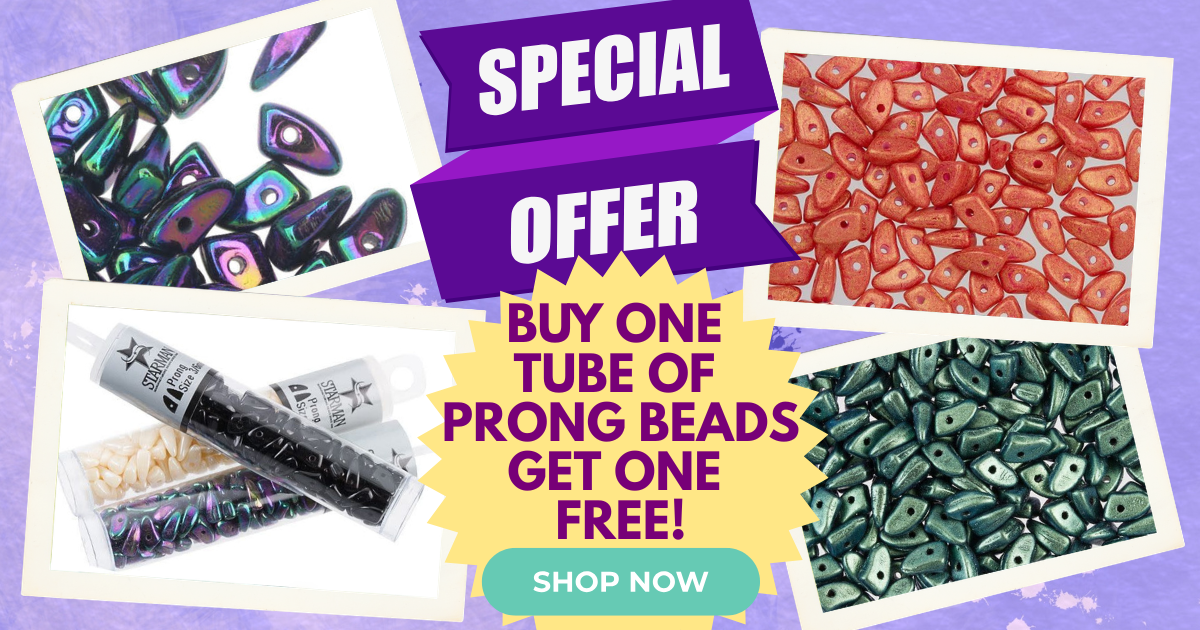 Buy One Tube of Czech Glass Prong Beads Get One FREE!