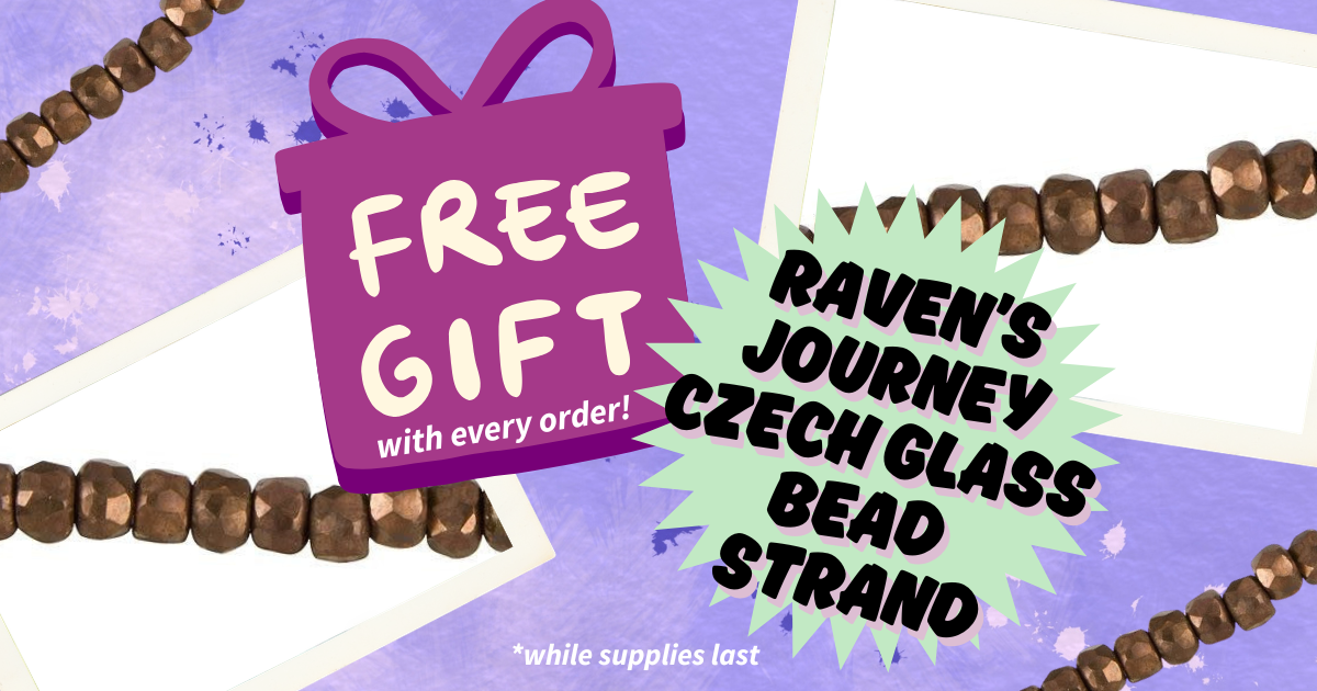 Free Ravens Journey Czech Glass Strand on Every Order
