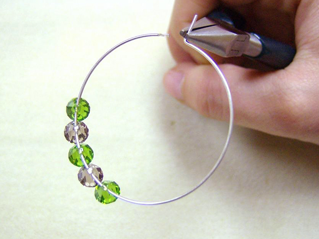 Adding Earwire to Endless Beading Hoop Step 2