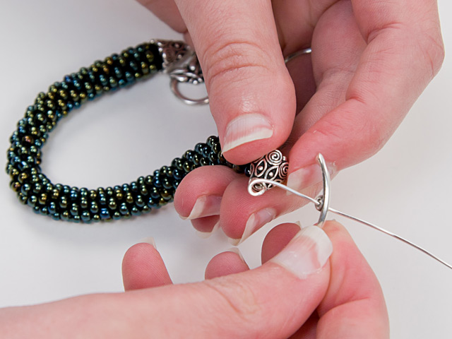 Natural Details about   Hand-Crochet Beaded Diamond Mesh Bracelet 