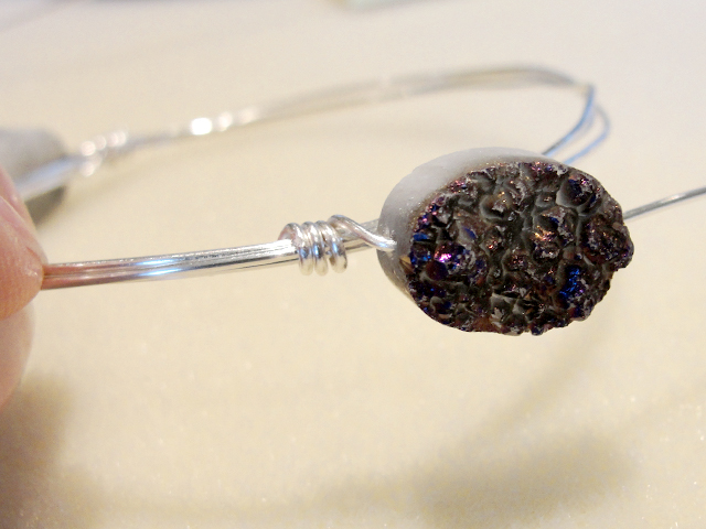 Create a Wire-Wrapped Bracelet with Beads Step 5